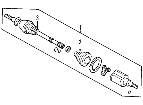 2004 Ford Escape Front Axle Shafts & Joints, Drive Axles Inner Boot Diagram for YL8Z-3A331-BA