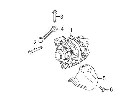 2011 Buick Lucerne Alternator Alternator Diagram for 84009367