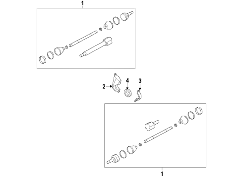 2018 Ford Focus Front Axle Shafts & Joints, Drive Axles Boots Diagram for F1FZ-3A331-D