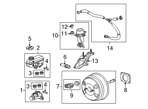 2010 GMC Terrain Dash Panel Components Mount Bracket Diagram for 20820345