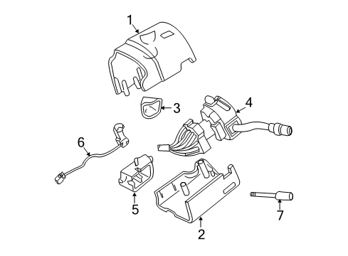 2002 Ford Ranger Ignition Lock Transceiver Diagram for 1L5Z-15607-AA