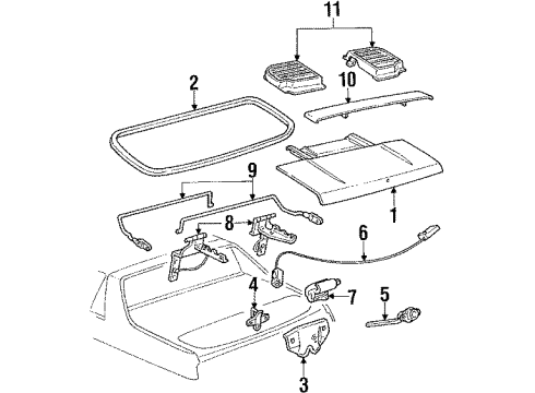 1985 Pontiac Fiero Trunk Relay, Horn Diagram for 25523703