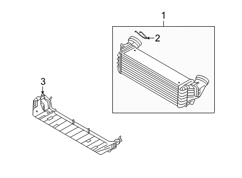 2010 BMW X5 Intercooler Charge-Air Cooler Diagram for 17517805150