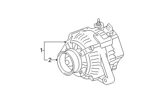 2011 Toyota Camry Alternator Pulley Diagram for 27415-0W121