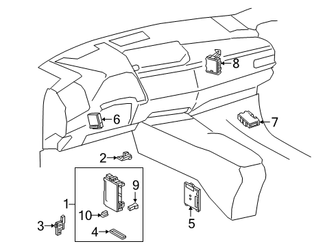 2020 Lexus UX200 Fuse & Relay Block Assembly, INSTRUME Diagram for 82730-76050