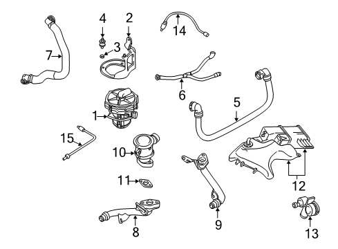 2003 BMW 745Li Emission Components Air Pump Diagram for 11727572582