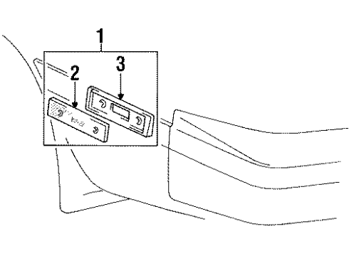 1986 Toyota Celica Rear Lamps - Side Marker Lamps Lens Diagram for 81761-20040