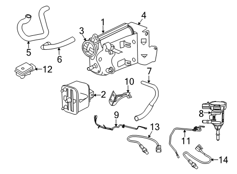 2010 Dodge Ram 2500 Powertrain Control Oxygen Sensor Right Diagram for 5149283AA