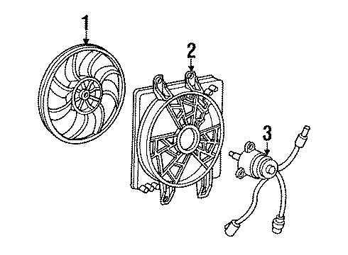 1991 Hyundai Excel Cooling System, Radiator, Water Pump, Cooling Fan SHROUD-Radiator Diagram for 25350-24000