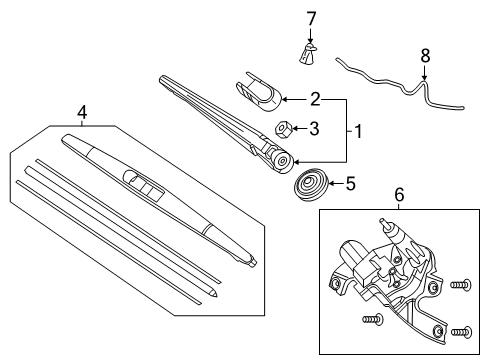 2020 Acura RDX Wipers ARM COVER Diagram for 76721-TJB-A11