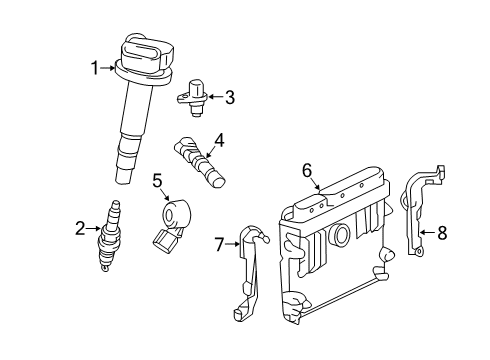 2021 Toyota Corolla Ignition System ECM Diagram for 89661-1AD30