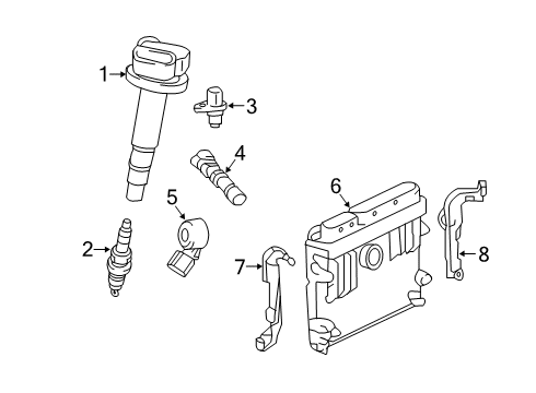 2022 Toyota Corolla Ignition System ECM Diagram for 89661-1AG90