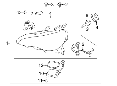 2013 Scion FR-S Headlamps Control Module Diagram for SU003-02592