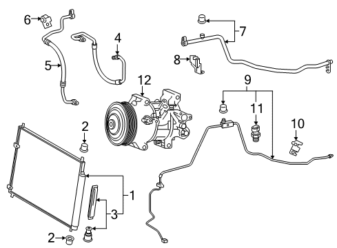 2016 Scion iM Air Conditioner Compressor Assembly Diagram for 88310-42511