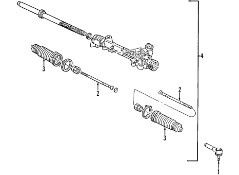 2011 Ford Expedition P/S Pump & Hoses, Steering Gear & Linkage Steering Gear Diagram for BL1Z-3504-A