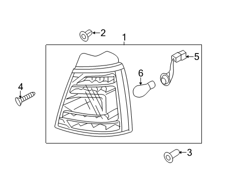 2013 Kia Sorento Tail Lamps Lamp Assembly-Rear Combination Diagram for 924021U300