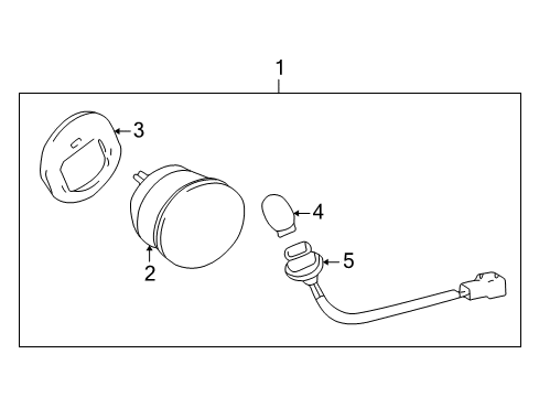 2003 Lexus IS300 Bulbs Lens, Rear Lamp, LH Diagram for 81591-53011