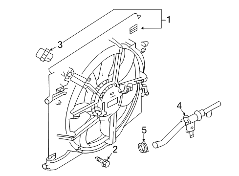 2022 Nissan Rogue Sport Cooling System, Radiator, Water Pump, Cooling Fan Resistance-Motor Fan Diagram for 21493-4EA0A
