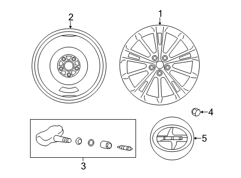 2019 Toyota 86 Wheels & Trim Wheel, Alloy Diagram for SU003-07988