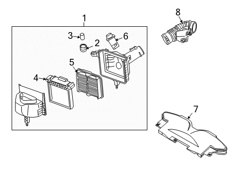 2010 Infiniti M35 Powertrain Control Air Cleaner Diagram for 16500-EJ70A