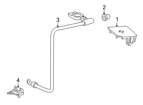 2004 Chrysler Crossfire Battery Battery Positive Cable Diagram for 5139759AA
