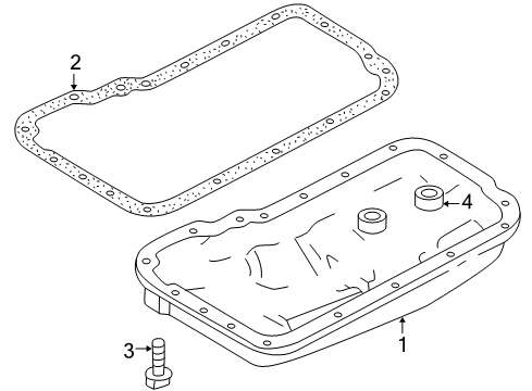 2004 Kia Rio Automatic Transmission Valve Body Oil Filter Assembly Diagram for 463212Z010