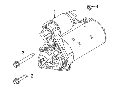 2022 Ram 1500 Starter Engine Starter Diagram for R8080460AB