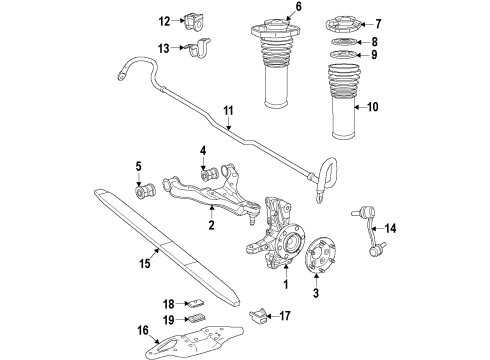 2007 Dodge Sprinter 3500 Front Suspension Components, Lower Control Arm, Stabilizer Bar Seat-Spring Diagram for 68012189AA