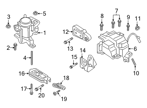 2017 Lincoln Continental Engine & Trans Mounting Torsion Damper Diagram for GD9Z-6068-F