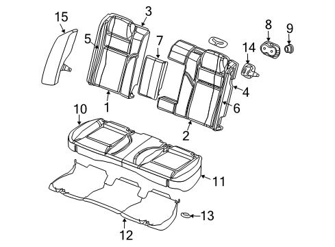 2008 Dodge Charger Rear Seat Components Pad-Heater Diagram for 4610279AA