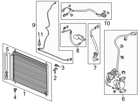 2017 Honda Accord Switches & Sensors Compressor Assy. Diagram for 38800-5K1-A12