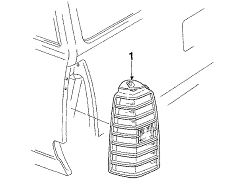 1987 Oldsmobile Firenza Tail Lamps Lamp Assembly Diagram for 917940