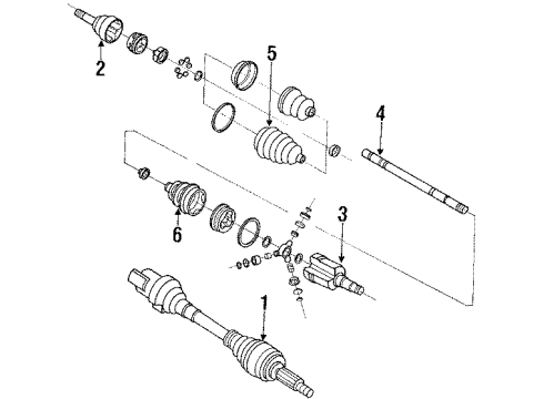 1990 Oldsmobile Silhouette Drive Axles - Front Front Wheel Drive Shaft Kit Diagram for 26000388