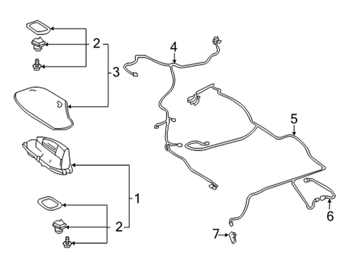 2021 Toyota Highlander Antenna & Radio Antenna Assembly Housing Diagram for 86769-04010