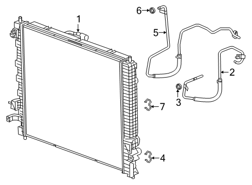 2022 Chevrolet Traverse Trans Oil Cooler Outlet Pipe Diagram for 84990703