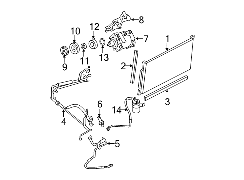 2005 Ford Five Hundred A/C Condenser, Compressor & Lines Disc Snap Ring Diagram for -W704579-S430