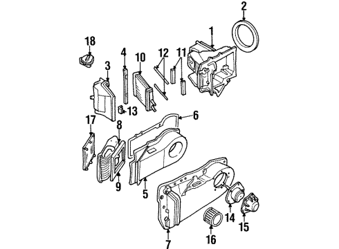 1999 Buick LeSabre Air Conditioner Actuator Diagram for 16124942