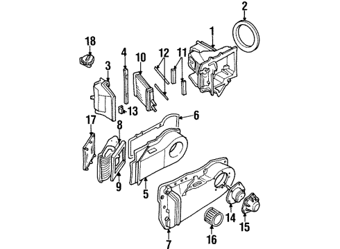 1999 Buick LeSabre Air Conditioner Case Asm, Temperature (W/Housing) Diagram for 52456157