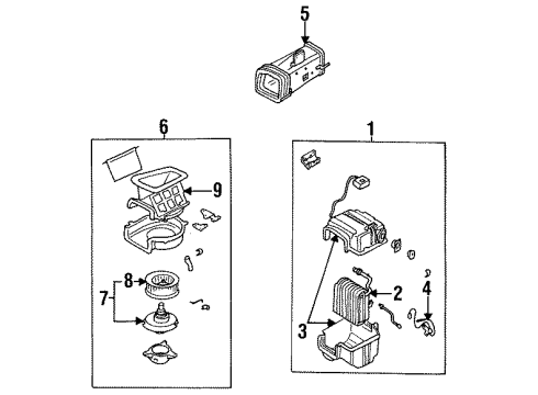 1988 Nissan Stanza Air Conditioner Blower Assy-Front Diagram for 27200-38E03