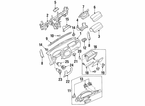 1999 Ford Escort Mirrors Mirror Switch Diagram for F65Z-17B676-AB