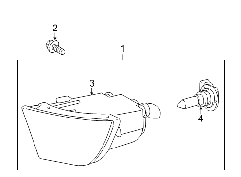 2001 Lexus IS300 Bulbs Lamp Unit, Fog Lamp Diagram for 81221-53021