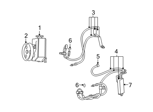 2008 Jeep Liberty P/S Pump & Hoses, Steering Gear & Linkage Line-Power Steering Pressure Diagram for 52125270AE