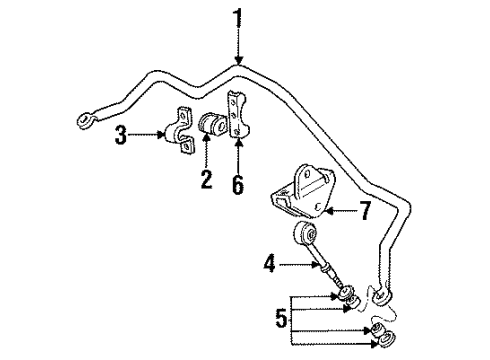 1995 Ford F-150 Stabilizer Bar & Components - Rear Stabilizer Link Bushing Kit Diagram for F4TZ-5A486-A