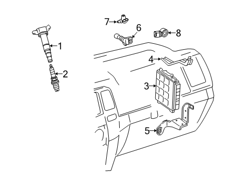 2022 Toyota 4Runner Ignition System ECM Diagram for 89661-35M30