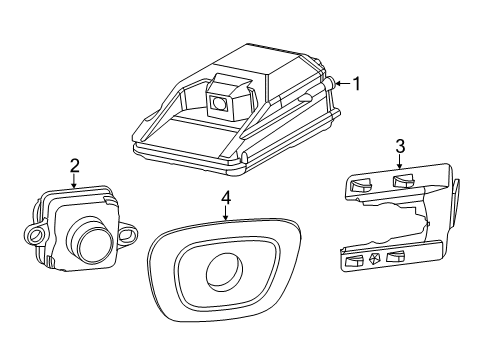 2014 Jeep Cherokee Lane Departure Warning Module-Blind Spot Detection Diagram for 68147626AK