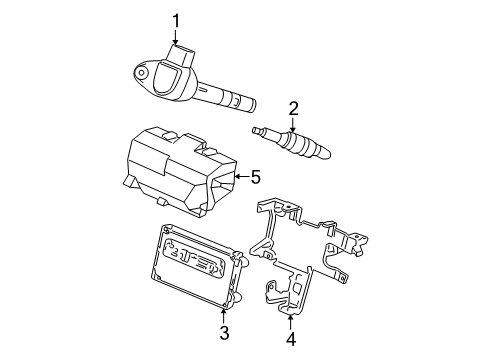 2003 Acura MDX Powertrain Control Spark Plug (Skj16Dr-M11) (Denso) Diagram for 9807B-5515W