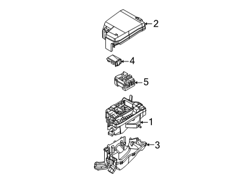 2021 Kia K5 Fuse & Relay UPR Cover-Eng Room B Diagram for 91955L3450