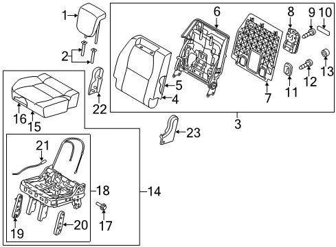 2016 Kia Sedona Third Row Seats Cover Assembly-Shield Inner Diagram for 89270A9060BND
