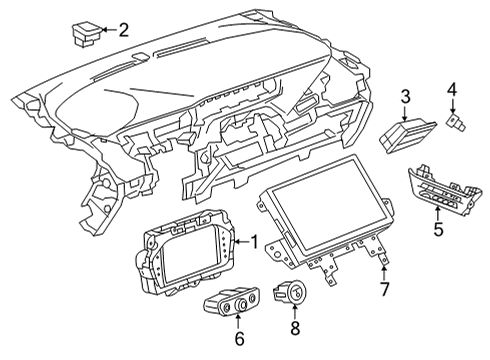 2022 Chevrolet Bolt EUV Cluster & Switches, Instrument Panel Cluster Assembly Diagram for 42792827