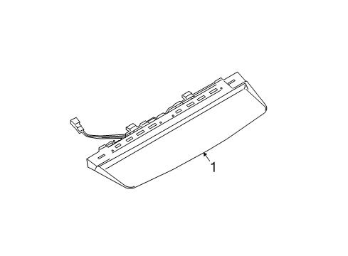 2010 BMW 550i GT High Mount Lamps Third Stoplamp Diagram for 63257236012